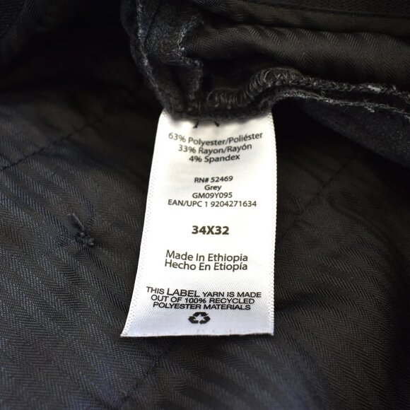 Men's George Premium Comfort Flat Front Suit Pants 34x32 Gray - Picture 9 of 10